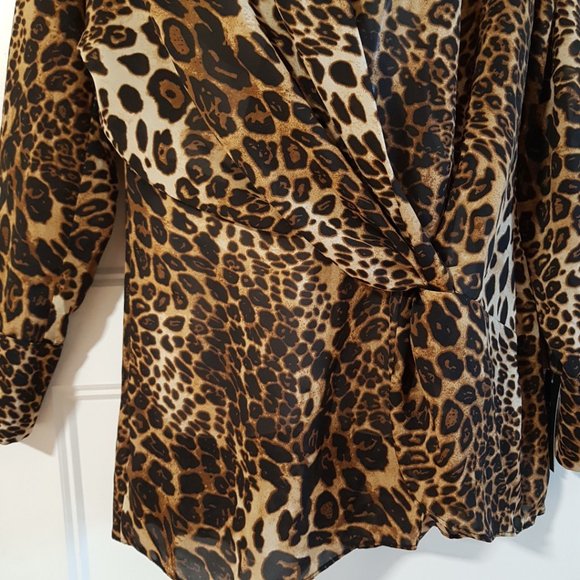 CARTISE Animal print Blouse, Sz M. - Picture 5 of 9